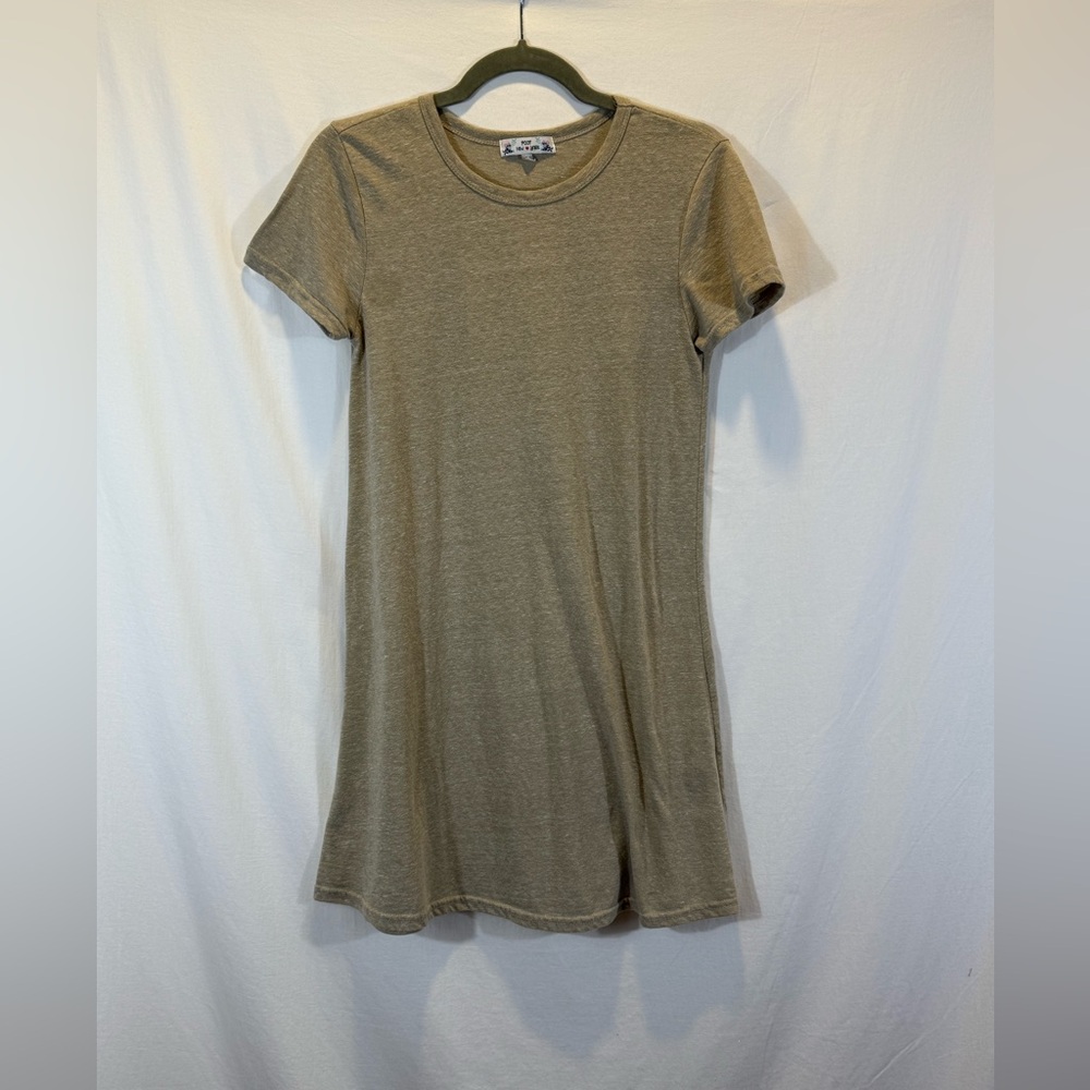 Poof! Tan Mini Dress